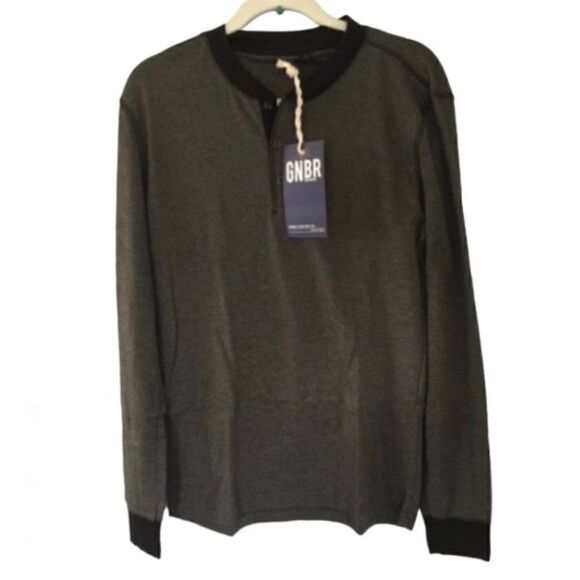 🆕 Grin & Bear Men’s Henley Long Sleeve Shirt size L - Picture 1 of 6